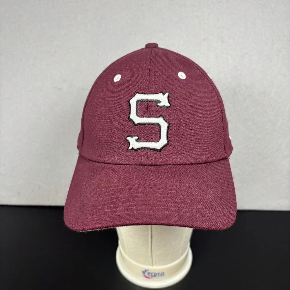 New Era St Annes Belfield School STAB Saints Fitted Hat Cap Maroon Size M/L VA